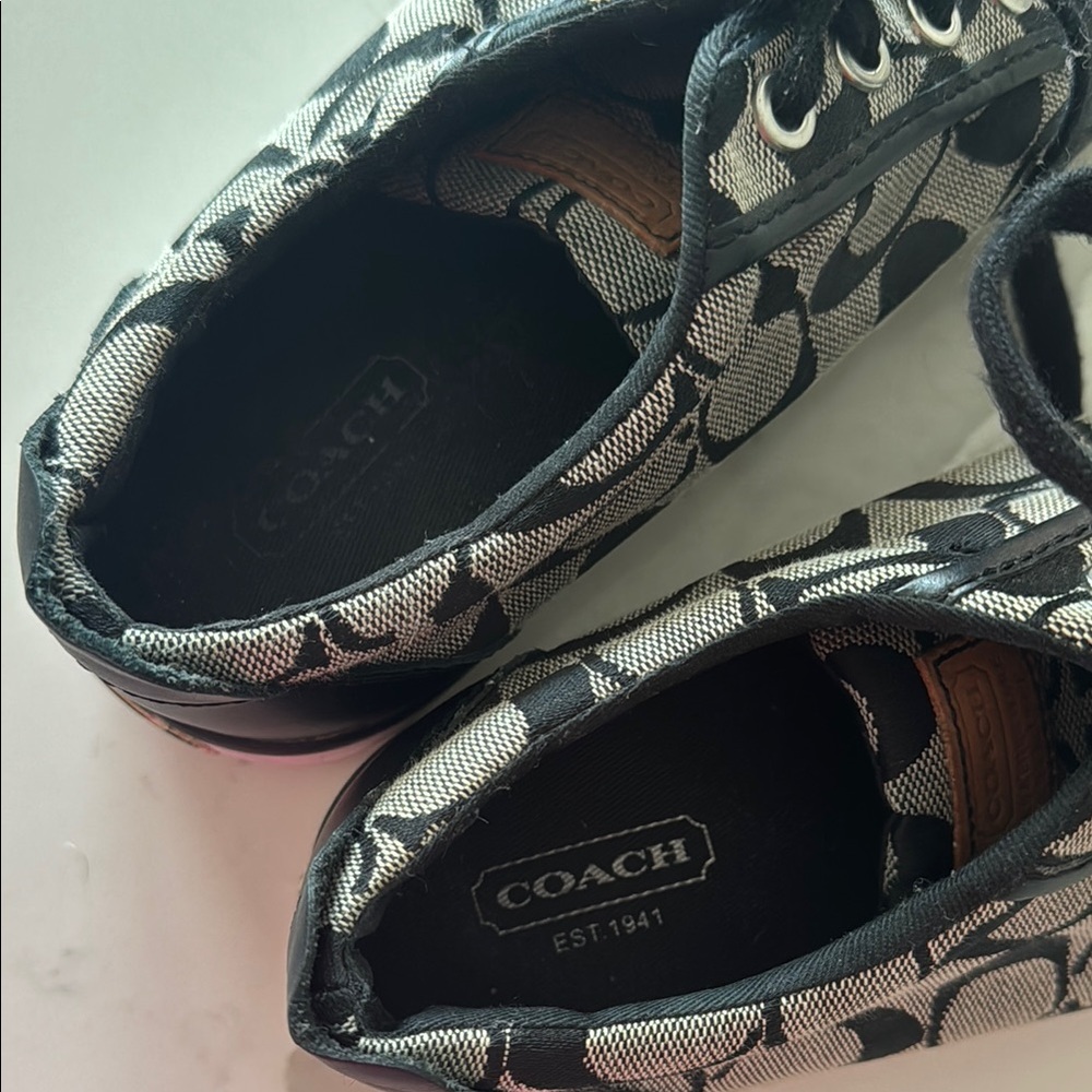 Coach Black and White Women's Sneakers - Picture 5 of 6